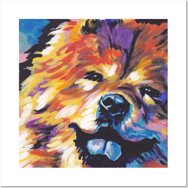 Chow chow Dog Bright colorful pop dog art  Edit Wall Art by bentnotbroken11